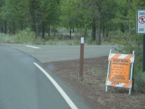SROA roadwork sign