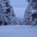 Pretty Snow Covered Entrance Area, Sunriver Resort